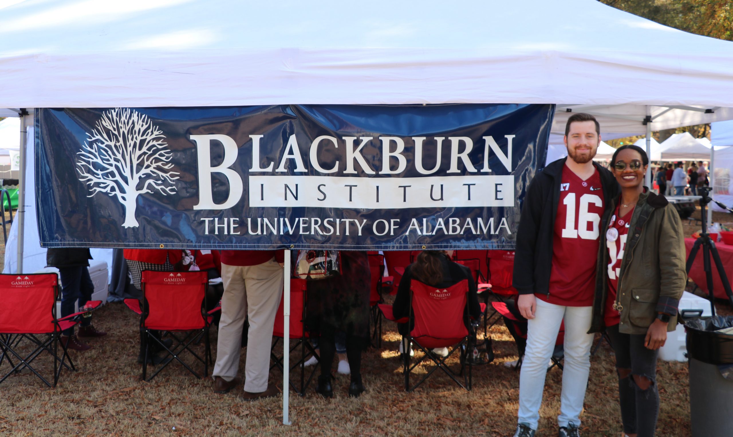 Fellows at a football tailgate