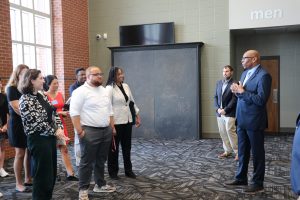 Student tour a high school in Huntsville