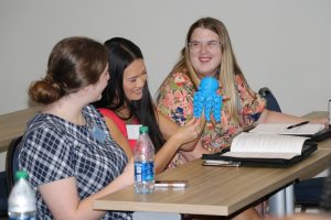 Students interact with 3D printed objects